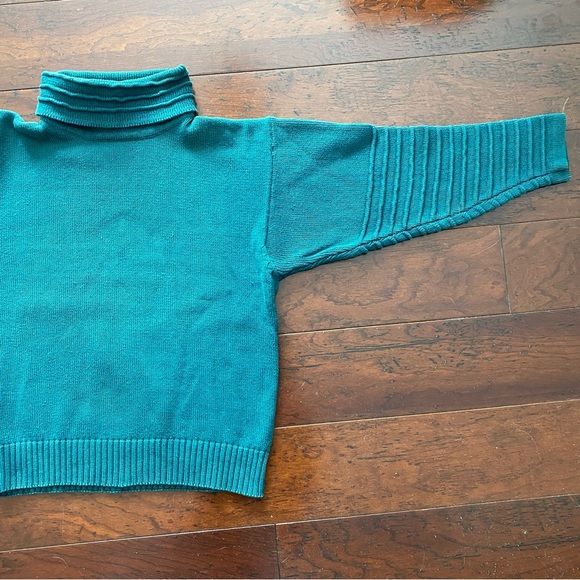 Vintage 100% cotton turtleneck knit sweater from the 80s - Picture 5 of 6